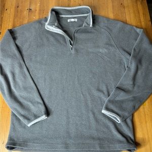Peter Millar Sweater Mens Medium Fleece 1/4 Zip Pullover Grey Golf Lightweight